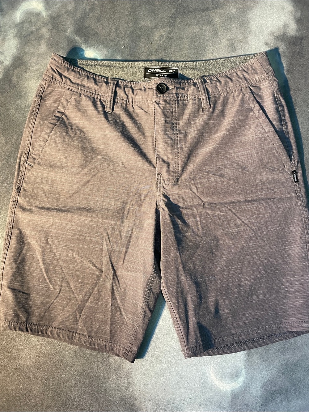 O'Neill Men’s Charcoal Flat Front Hybrid Shorts
